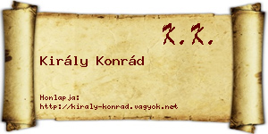 Király Konrád névjegykártya